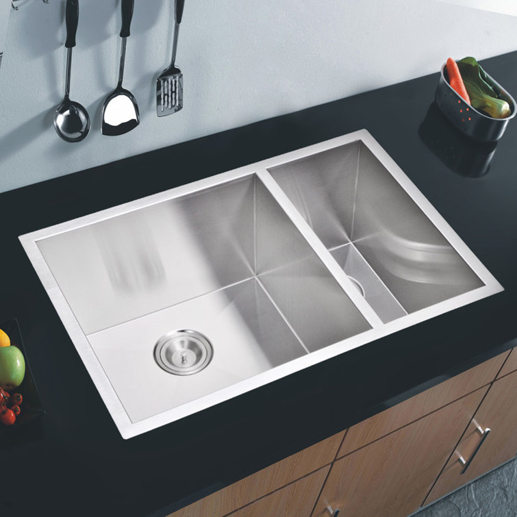 dCOR design Brier Double Bowl Kitchen Sink | Wayfair